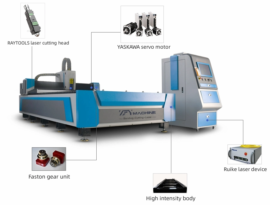 1000W CNC Metal Fiber Lazer/Laser Cutting Machine Aluminum Carbon Steel Stainless Steel Sheet Laser Cutter China Factor